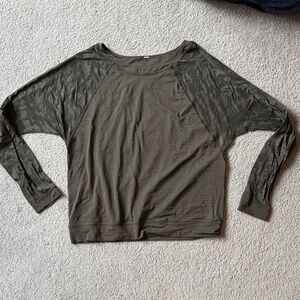 lululemon athletica Dark Olive Long Sleeve Top